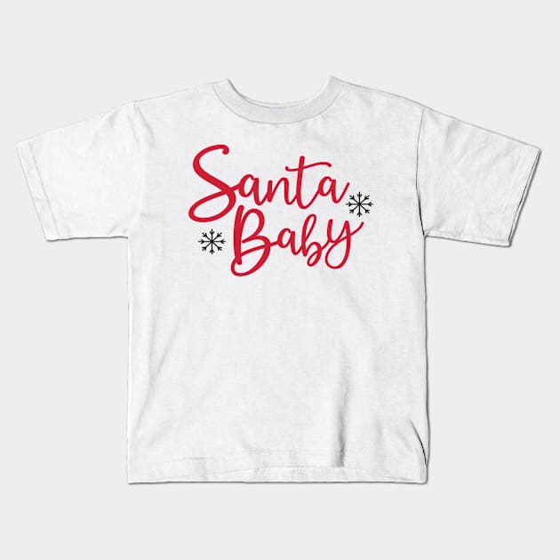 Santa Baby Kids T-Shirt by Hudkins